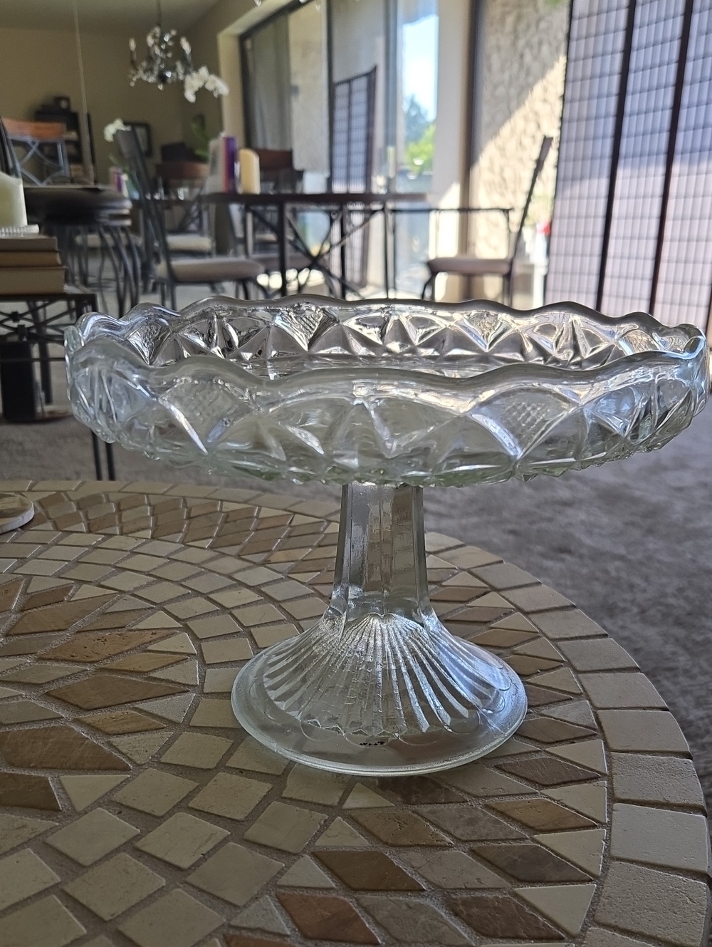 Glass Pedestal Cake Stand - Clear